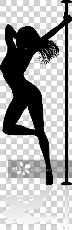 舞者女性剪影图片素材