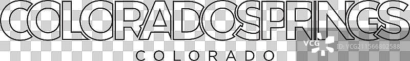 科罗拉多斯普林斯美国排版标语设计图片素材