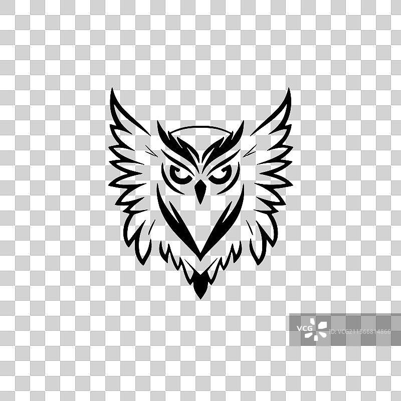 猫头鹰 - 黑白色图片素材