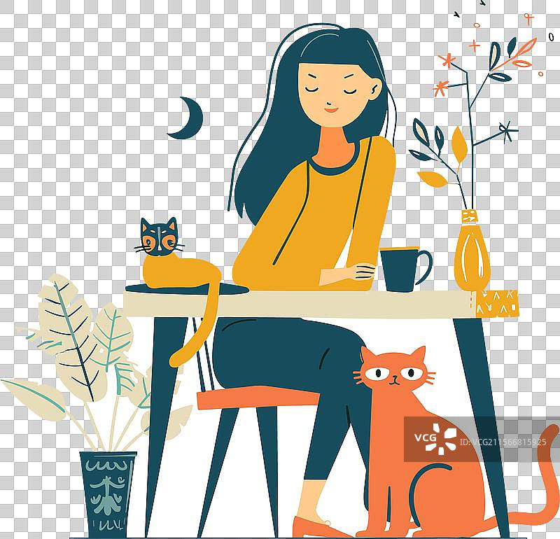 亚洲女性享受温馨的室内时光，使用笔记本电脑图片素材