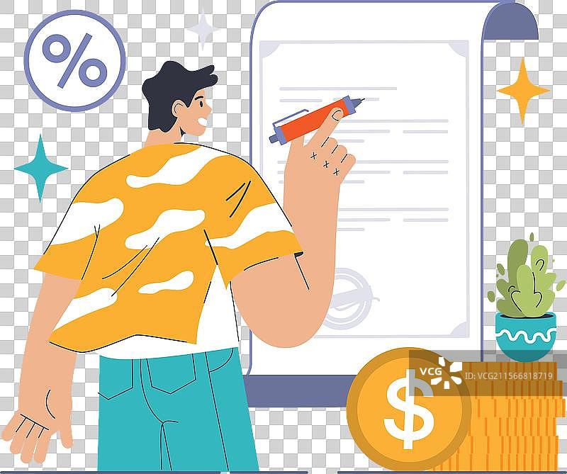 债券概念平面图图片素材