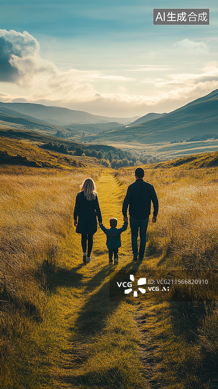 【AI数字艺术】夕阳 黄昏 田野图片素材