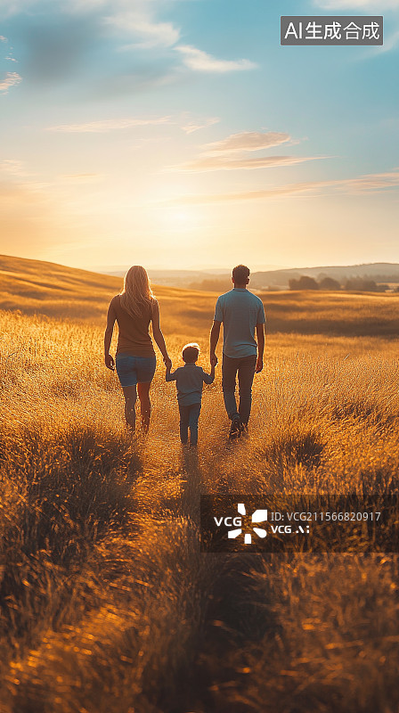 【AI数字艺术】夕阳 黄昏 田野图片素材