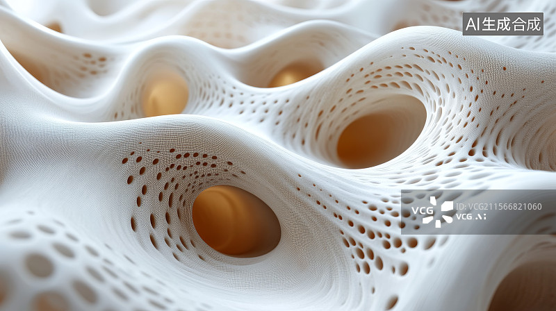 【AI数字艺术】有机结构的抽象设计图片素材