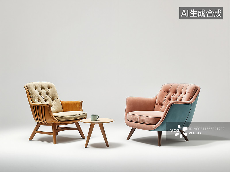 【AI数字艺术】现代简约客厅布置图片素材