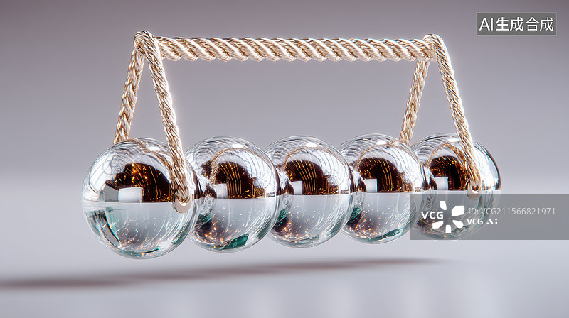 【AI数字艺术】牛顿摇篮背景图片素材