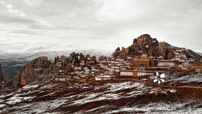 西藏类乌齐县的孜珠寺图片素材