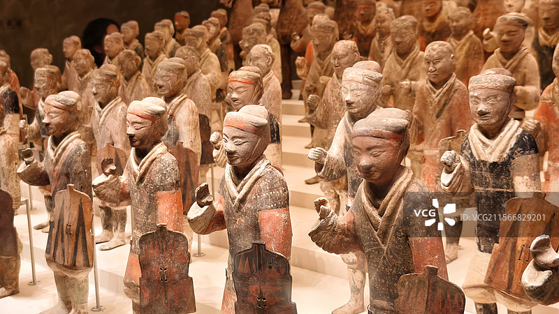 彩绘陶兵马俑图片素材