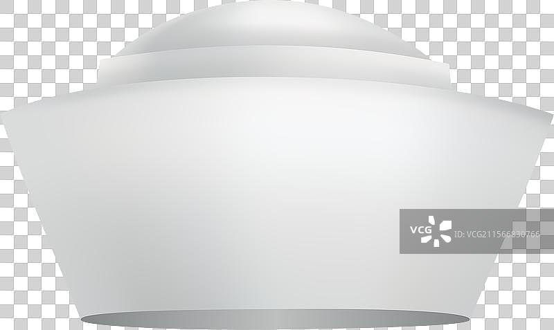 白色简单护士帽图标，孤立图像图片素材