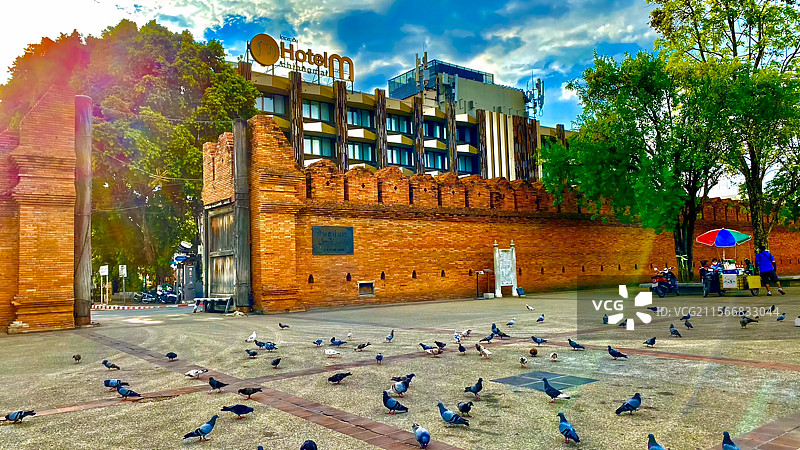 泰国清迈塔佩门图片素材