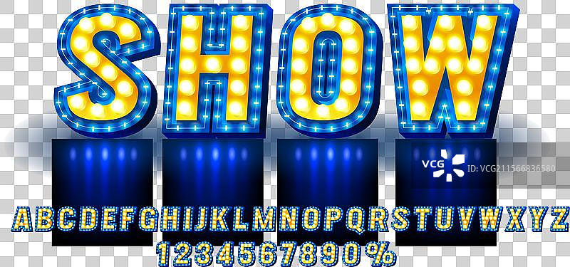 展示字体集合中的字母和数字图片素材