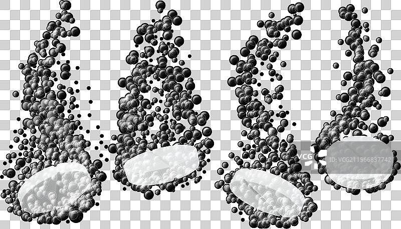 泡腾片溶解的健康补充剂图片素材