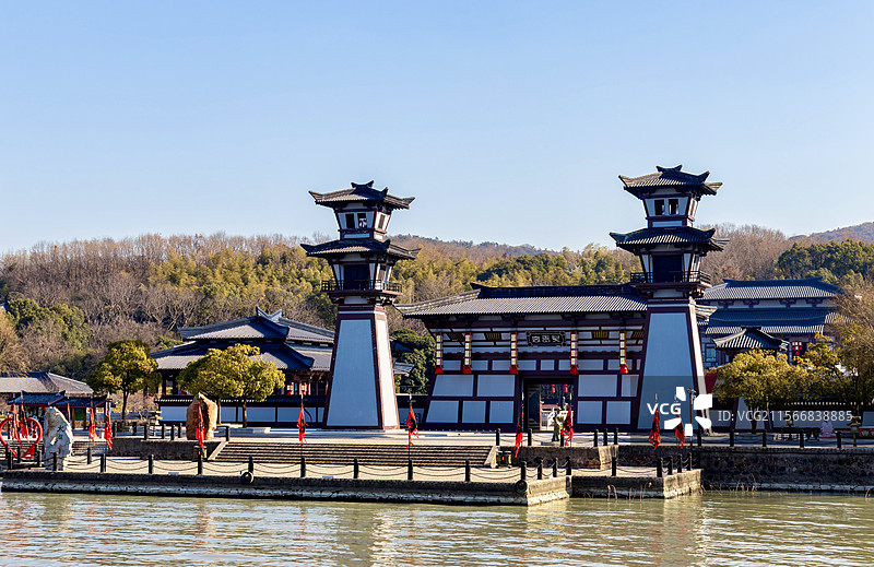 江苏无锡影视基地三国城吴王宫图片素材