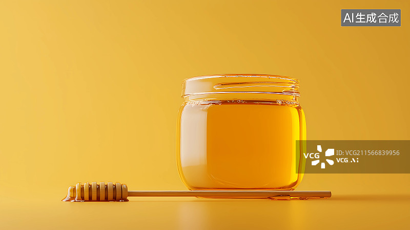 【AI数字艺术】玻璃瓶里的蜂蜜图片素材