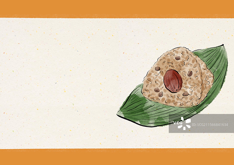 国潮风重阳节美食插画-重阳粽图片素材