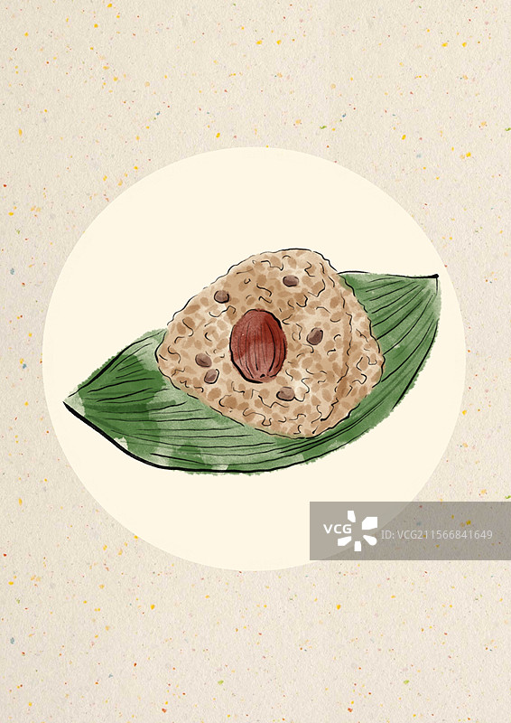 国潮风重阳节美食插画-重阳粽图片素材