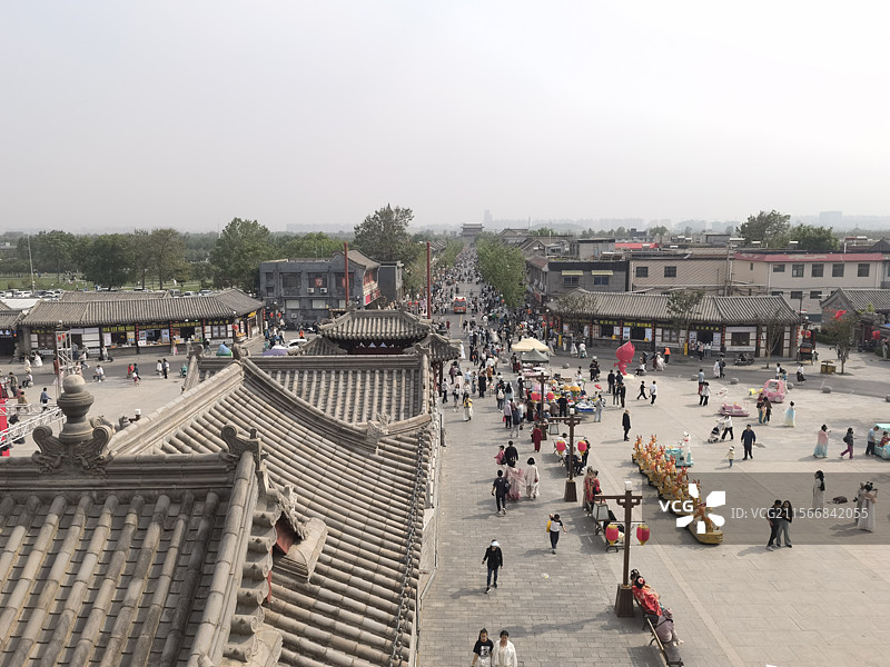 正定古城阳和楼遗址广场图片素材