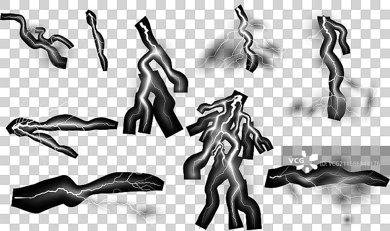 雷电与黑暗天空对抗图片素材