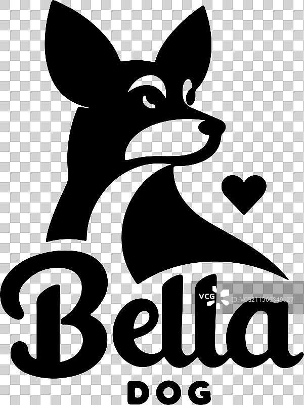 黑色剪影贝拉犬设计图片素材