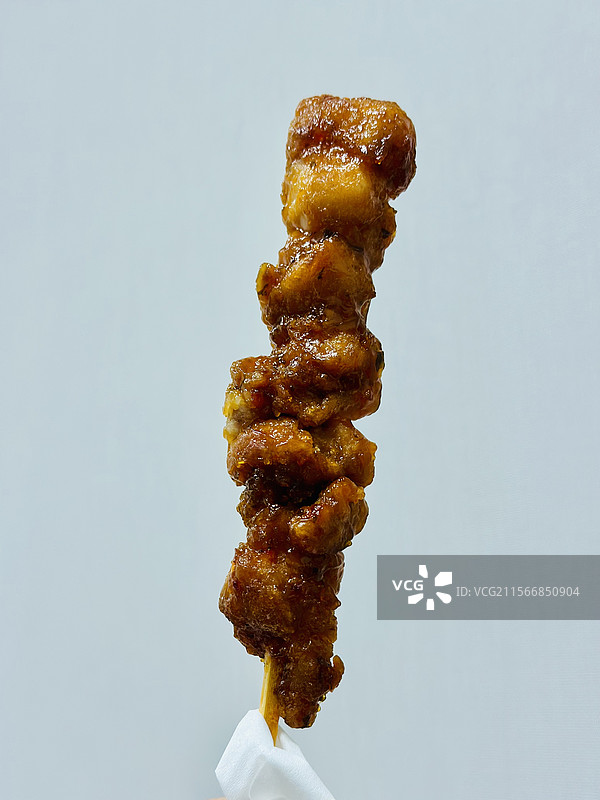 甜辣鸡肉串图片素材
