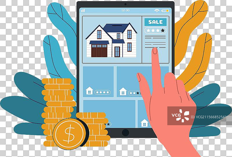 在线房地产选择优惠图片素材