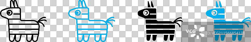 驴子皮纳塔图标，完美适合派对和活动图片素材