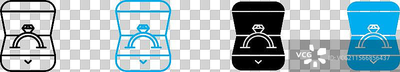 婚戒图标，完美适合婚礼和图片素材