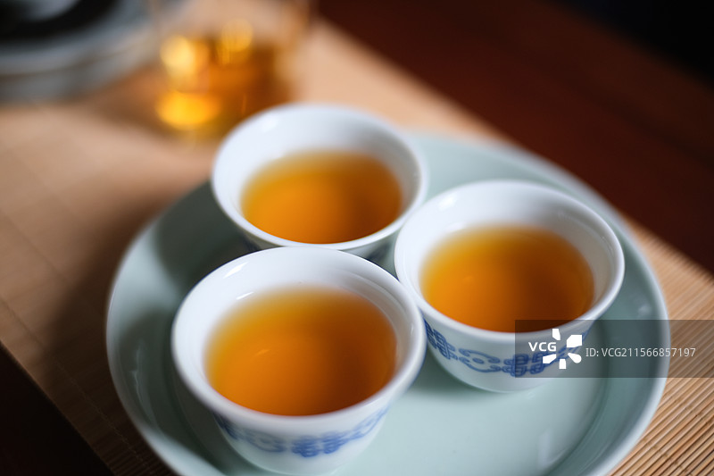 茶文化茶道功夫茶茶器茶艺茶桌泡茶流程静物特写图片素材