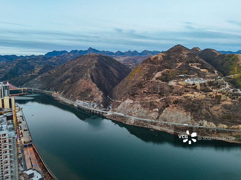 白河县 江岸路 王家坡 汉江 城市图片素材