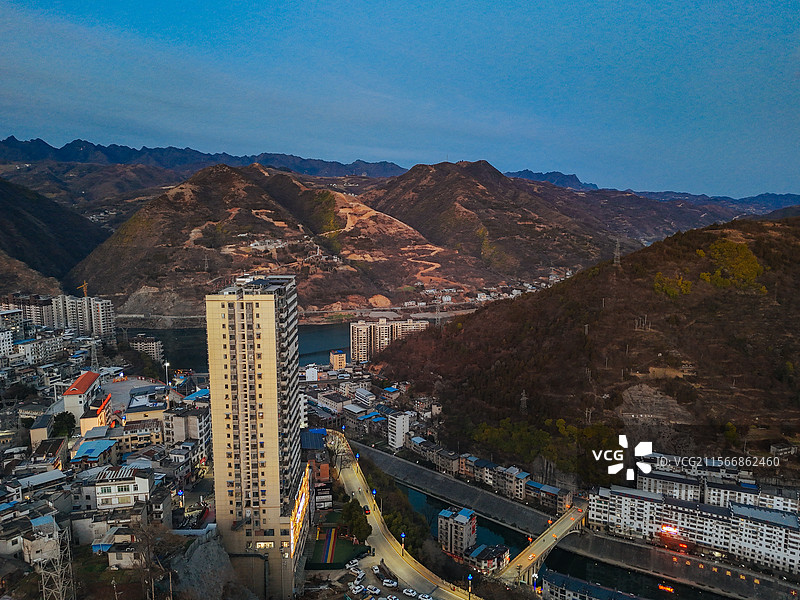 白河县 江岸路 王家坡 汉江 城市图片素材