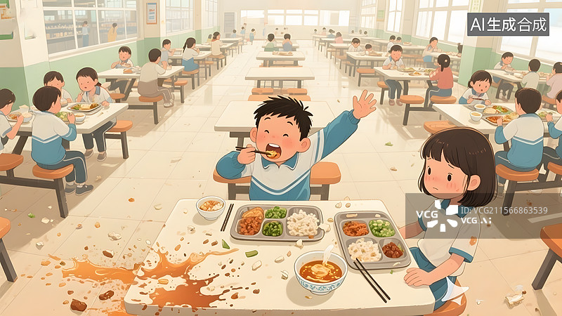 【AI数字艺术】中小学生青少年文明礼貌助人为乐性骚扰安全教育等宣传插画图片素材