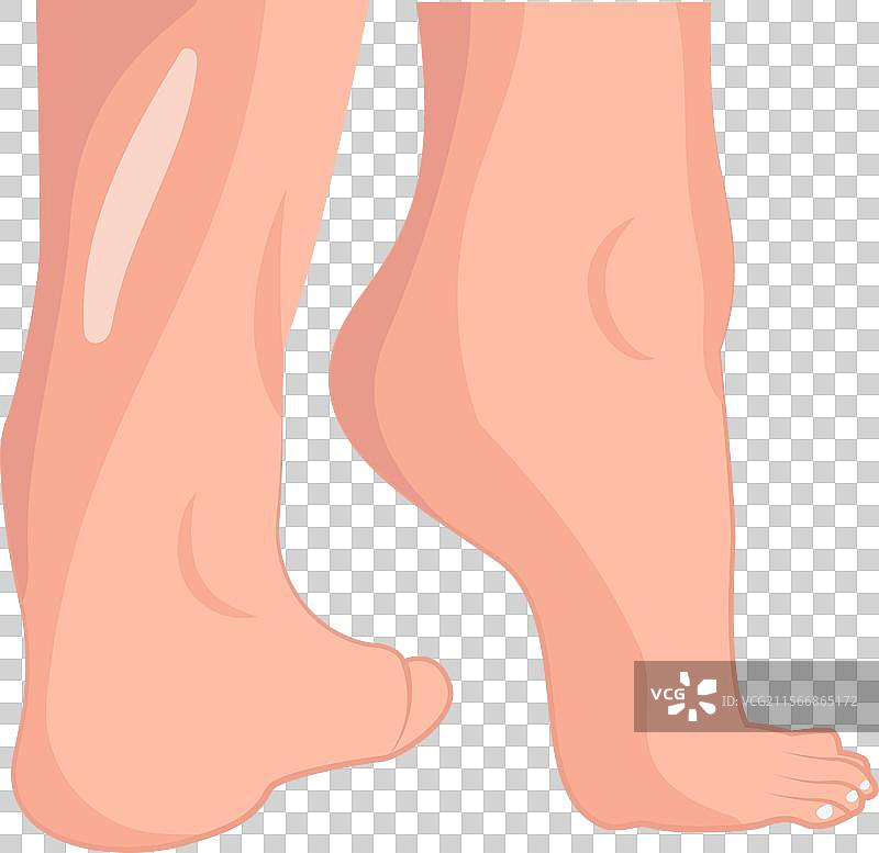 女性脚底的扁平图标图片素材