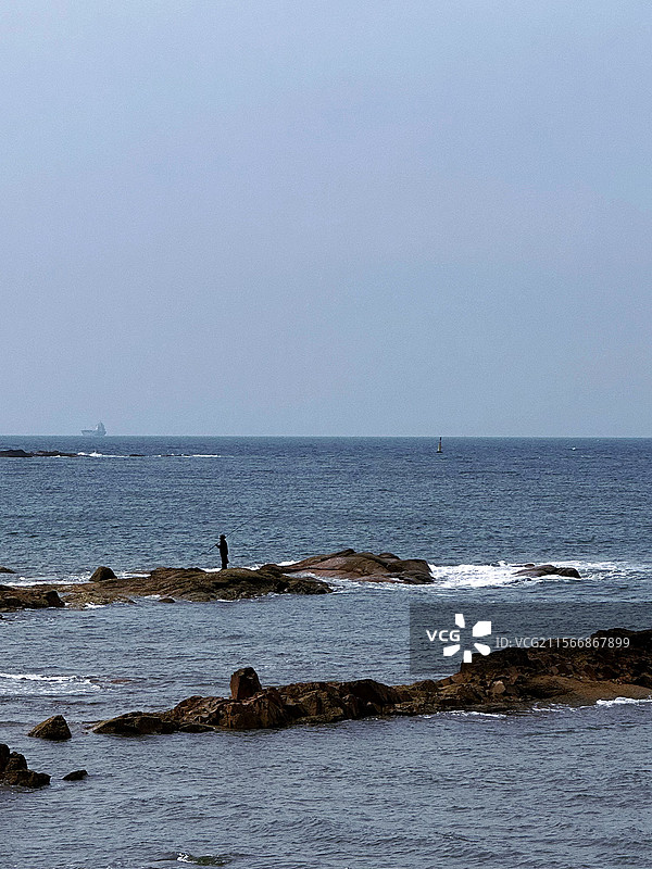 山东青岛八大关景区第二海水浴场图片素材