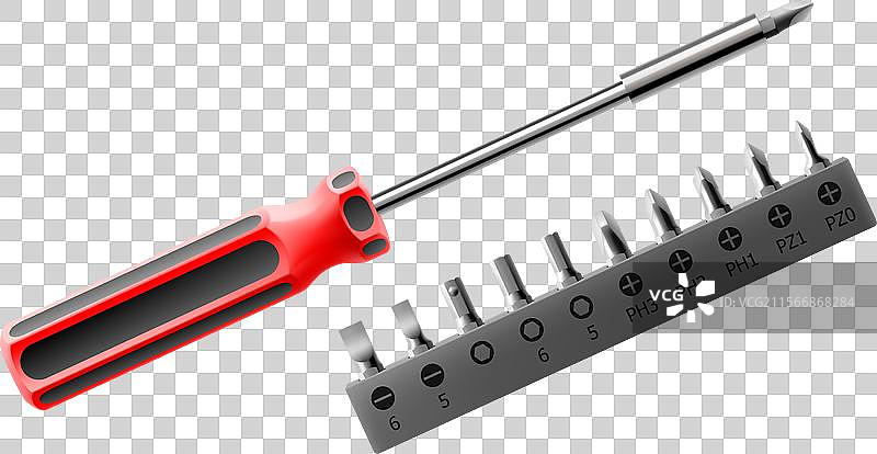 带有金属钻头的菲利普斯螺丝刀图片素材