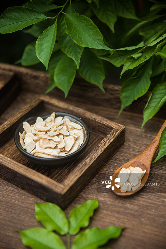 丹参西洋参党参人参中医药切片健康养生保健品茶图片素材