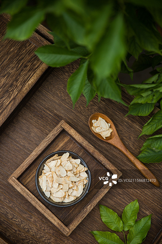 丹参西洋参党参人参中医药切片健康养生保健品茶图片素材