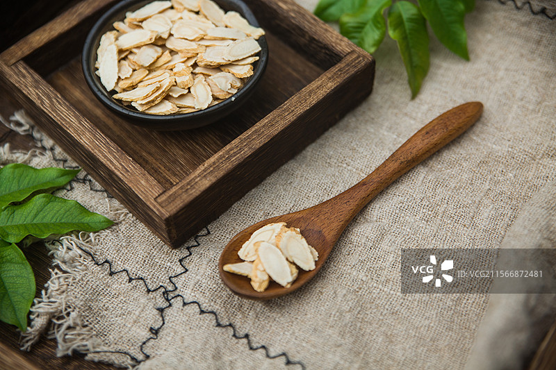 丹参西洋参党参人参中医药切片健康养生保健品茶图片素材