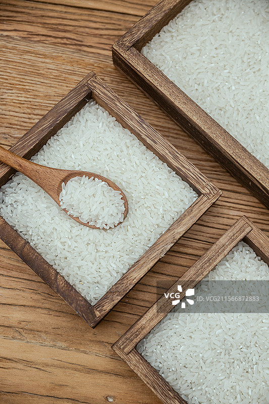 乡村农产品绿色有机大米细长香米东北大米粮食米饭图片素材