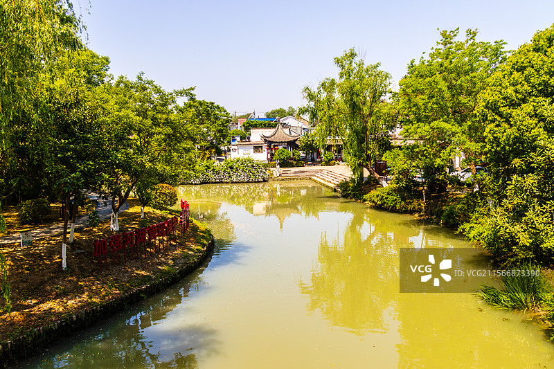 高邮盂城驿马饮塘河风光图片素材