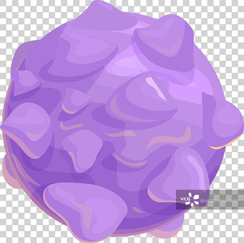 紫色外星行星，表面布满隆起和陨石坑图片素材