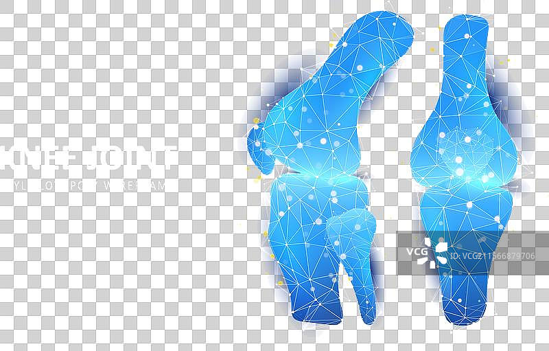 抽象多边形膝关节图片素材