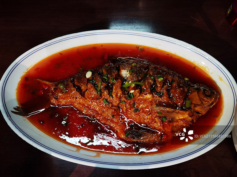 美食：红烧鲤鱼图片素材
