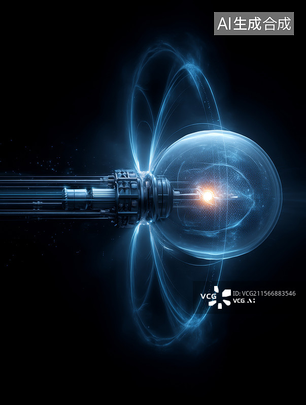 【AI数字艺术】未来科技能量球图片素材