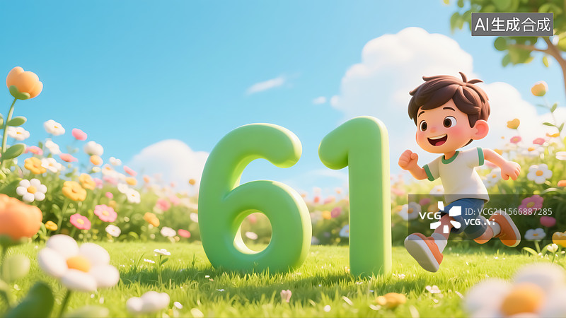 【AI数字艺术】61儿童节节日插画图片素材