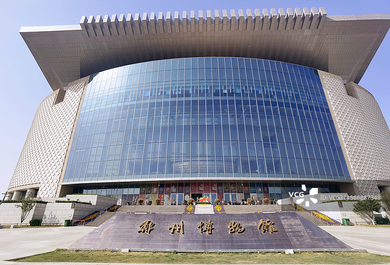 郑州博物馆、博物馆、郑州、外景、建筑、郑州打卡图片素材