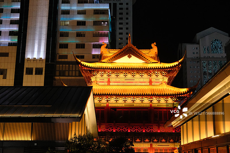 无锡市梁溪区 崇安寺历史街区 崇安阁图片素材