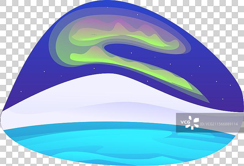 北极光在雪山上闪烁图片素材