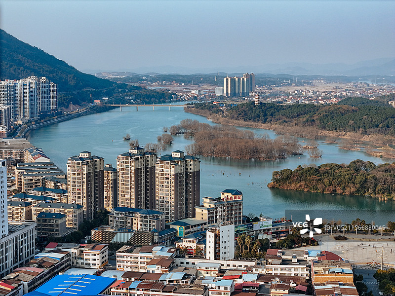 双牌县 紫金北路 雷家冲 城市 地标 航拍图片素材