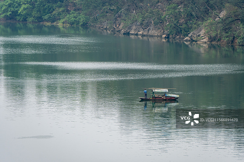 南宁扶绥县金鸡岩景区风管及渡船运输图片素材