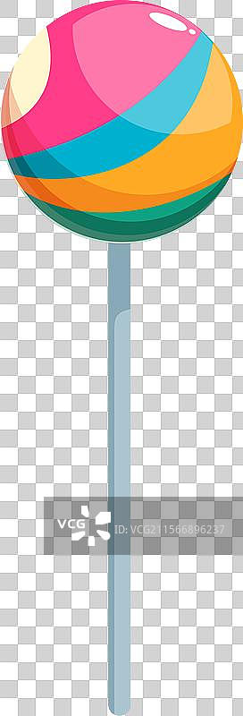 圆形彩色棒棒糖立在白色背景上图片素材